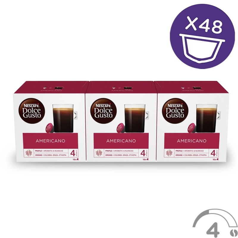 Dolce Gusto Americano 3x16, 48 cápsulas