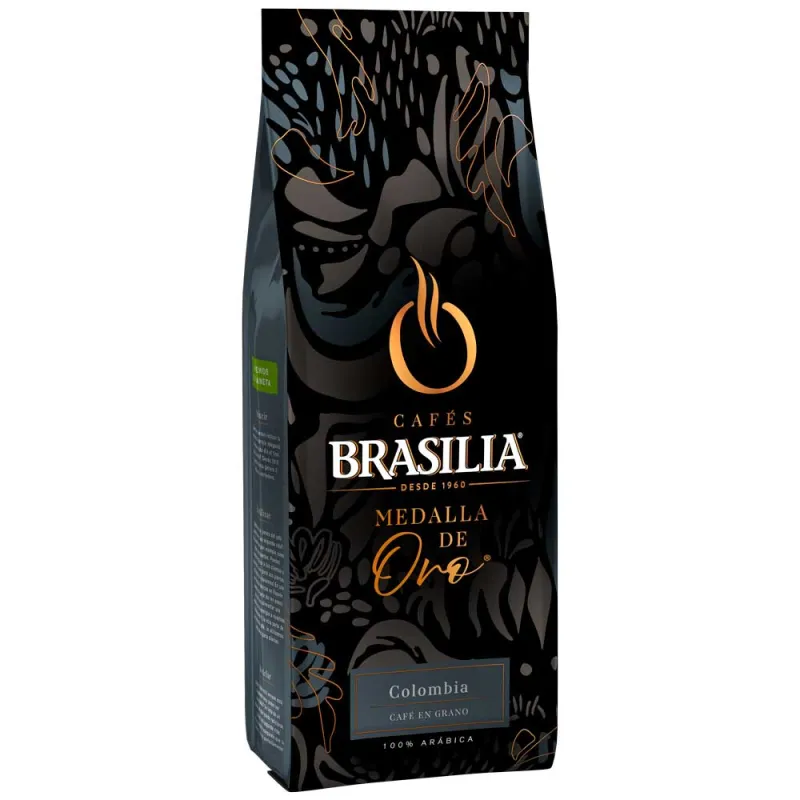 Café en grano Medalla Oro Brasilia Colombia 1kg LATERAL