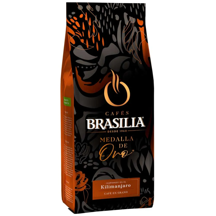 Café en grano Kilimanjaro 1kg Brasilia Medalla Oro LATERAL