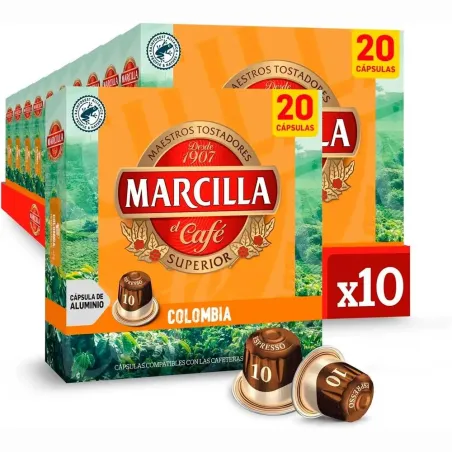 Marcilla Colombia 200 Cápsulas Compatibles Nespresso®