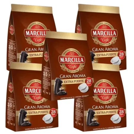 Café monodosis Marcilla Senseo Gran Aroma Extra Fuerte 140 uds