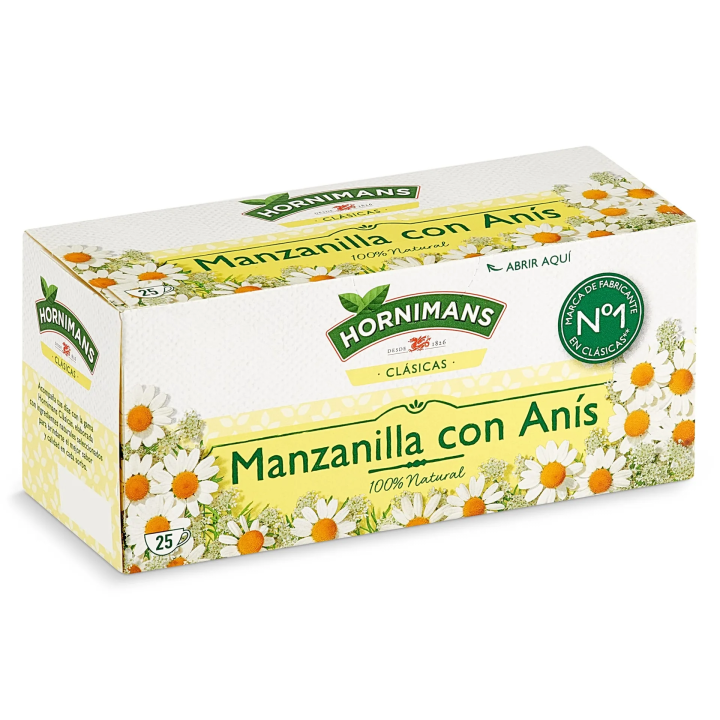 Manzanilla con Anís Hornimans 100% natural 25 sobres
