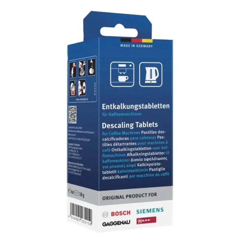 Pastillas descalcificadoras para cafeteras | Bosch