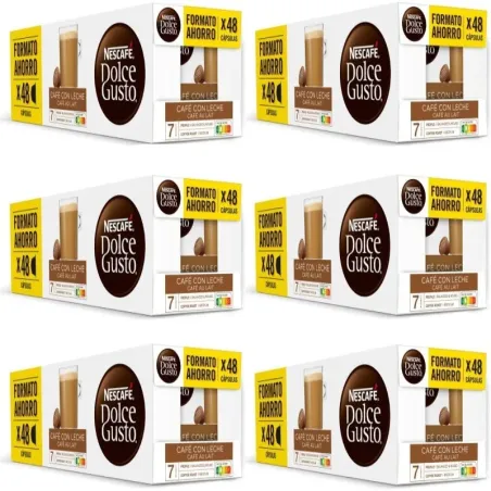 Café con Leche 18 cajas, 288 cápsulas Nescafé Dolce Gusto