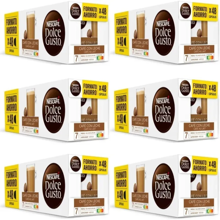 Café con Leche 18 cajas, 288 cápsulas Nescafé Dolce Gusto