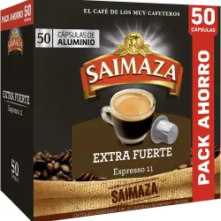 Extra Fuerte Saimaza PACK AHORRO 50 cápsulas de aluminio compatibles Nespresso