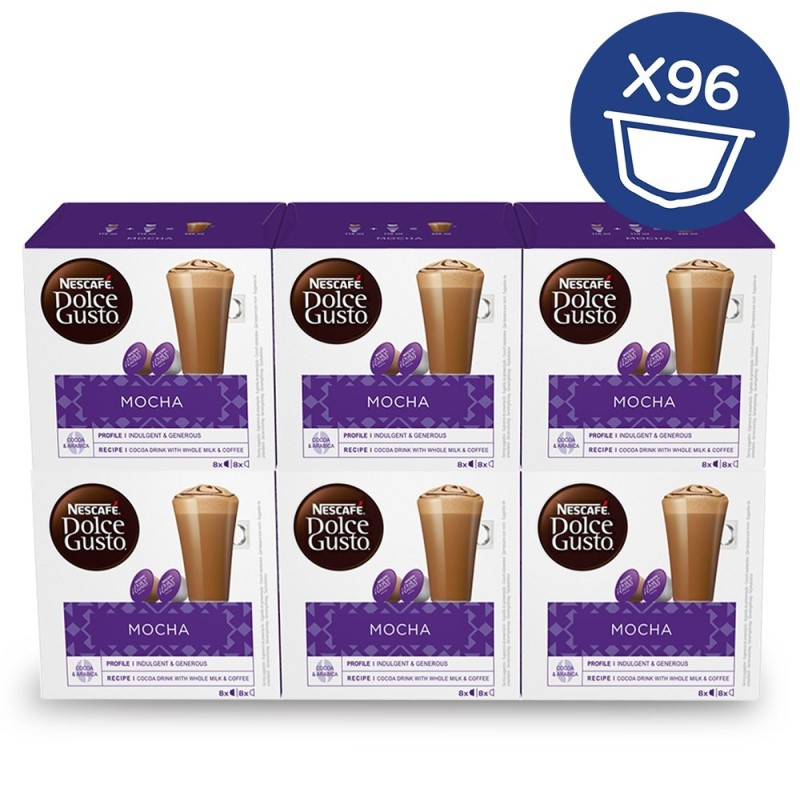 cura Revisión Vacilar 96 cápsulas café Mocha Dolce Gusto® Originales