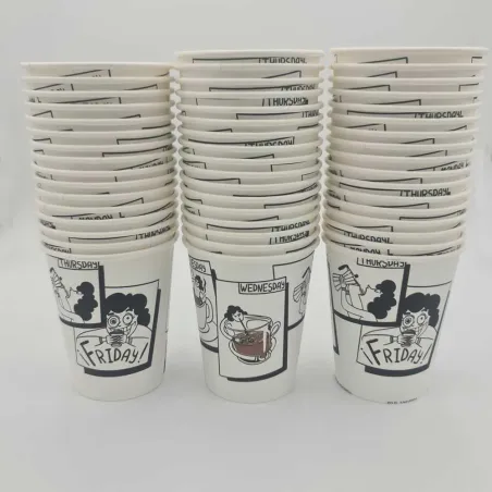 50 Vasos de papel de un solo uso 8 onzas - 240 ml