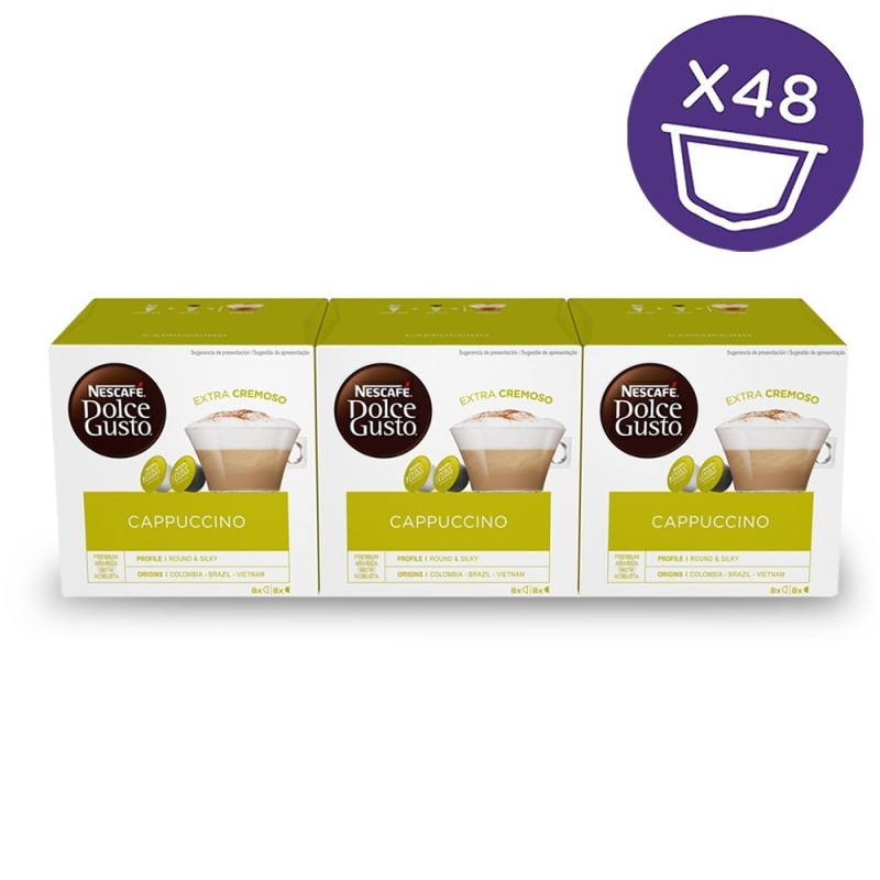 Dolce Gusto Cappuccino 3x16, 48 cápsulas