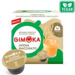 Café con leche de avena  16 Cápsulas Gimoka compatibles con Dolce Gusto