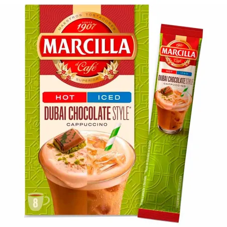 Cappuccino Chocolate Dubái - Marcilla instantáneo 8 servicios