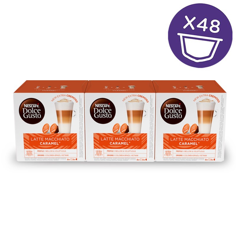 Dolce Gusto Latte Macchiato Caramel 3x16, 48 cápsulas