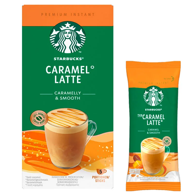 Starbucks Latte Caramel  caja de 5 sobres de 23 gramos