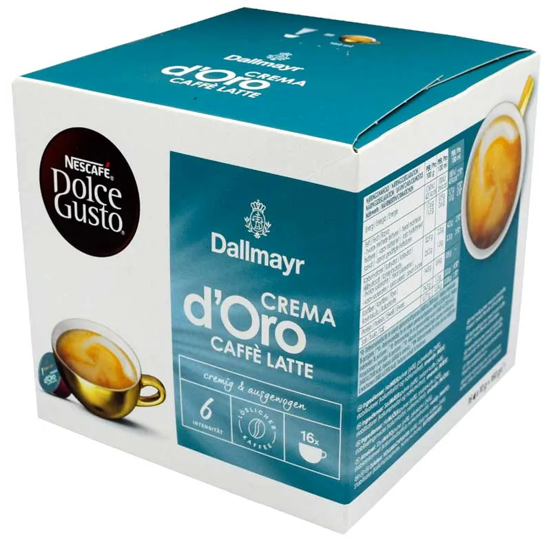Cafe Latte Dallmayr Crema D’oro 16 Cápsulas | Suave y Cremoso