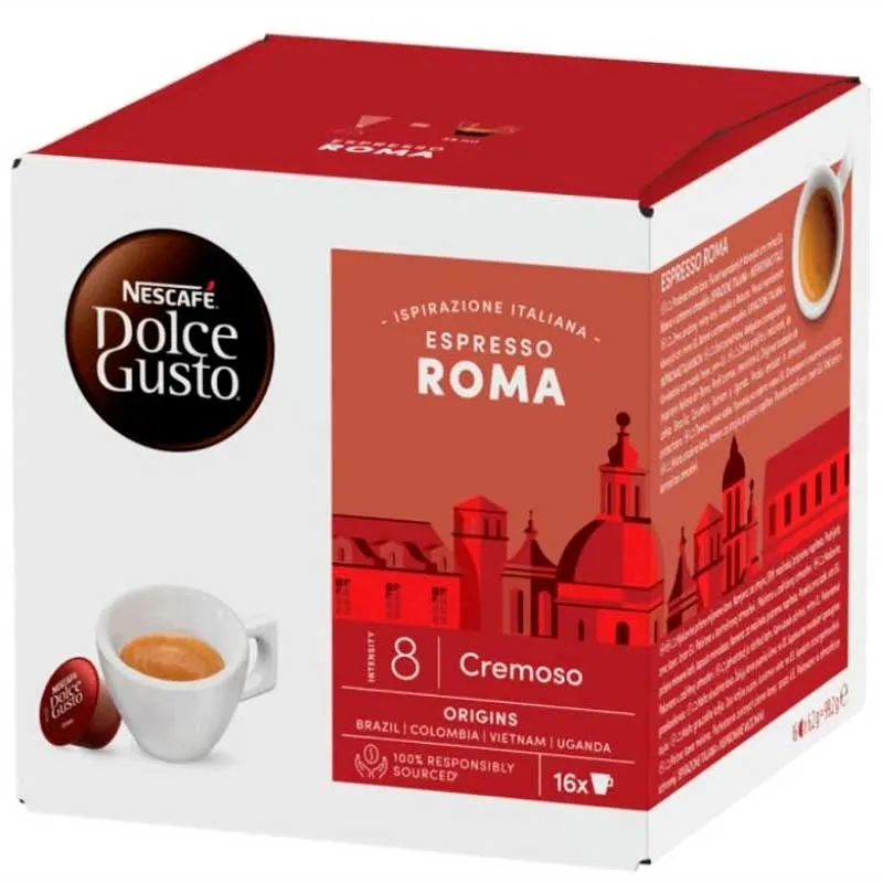 Espresso Roma Dolce Gusto 16 Cápsulas | Aromático y Crema Suave