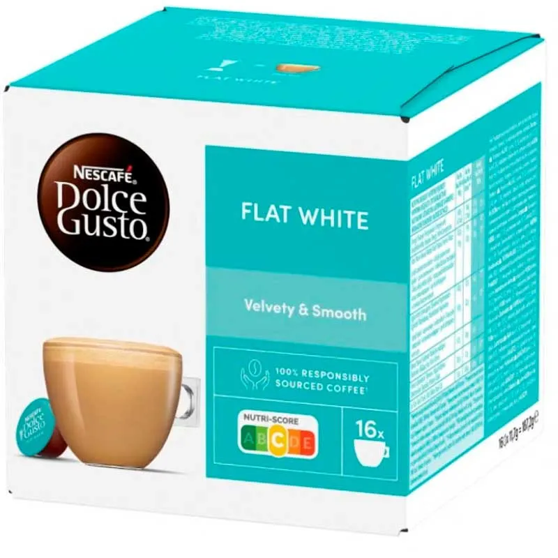 Flat White Dolce Gusto 16 Cápsulas | Cremoso y Suave