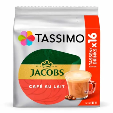 Café au Lait Tassimo Jacobs 16 Cápsulas | Cremoso y Suave