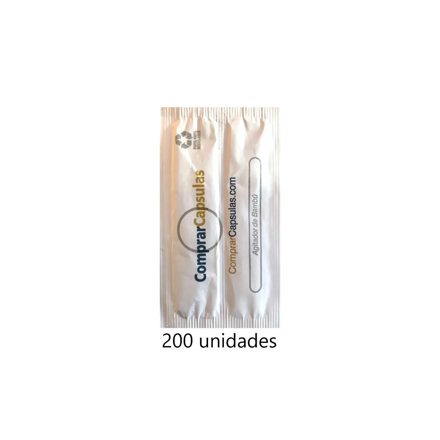 Agitador de bambú con azúcar 7 g 200 unidades | Delicap