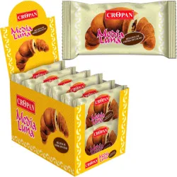 Media Luna Cropan rellena de crema de cacao, caja de 12 unidades de 50 gr