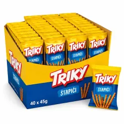 Caja de 40 bolsas de palitos salados marca Trik de 40 gr