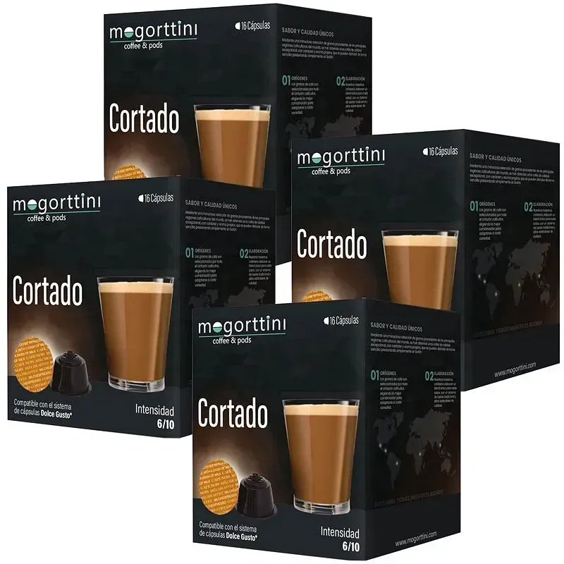 Café Cortado 4 cajas x 16 cápsulas Mogorttini Dolce Gusto