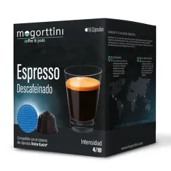 Descafeinado 16 cápsulas Mogorttini compatible Dolce Gusto