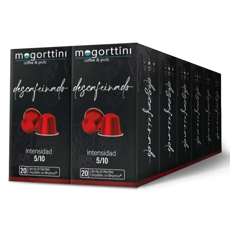 Descafeinado Mogorttini 12 cajas de 20 cápsulas de cafe Nespresso