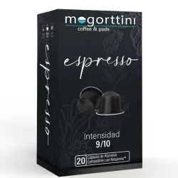 Espresso Mogorttini, caja 20 cápsulas. Compatibles con Nespresso.