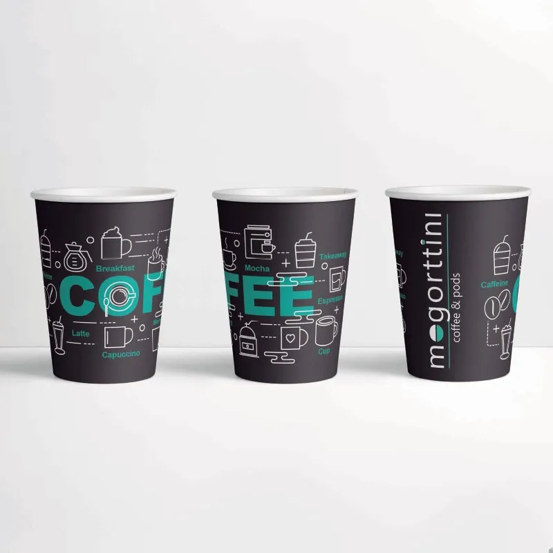 Surtido vasos papel - 75 unidades 6,5 onzas 185 ml | Mogorttini