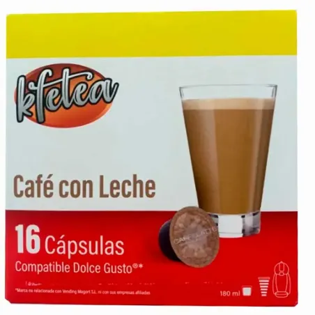 Café con Leche Dolce Gusto Kfetea en 16 Cápsulas compatibles