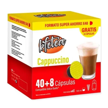 Cappuccino Kfetea compatível com a marca Dolce Gusto 48 cápsulas FORMATO POUPANÇA