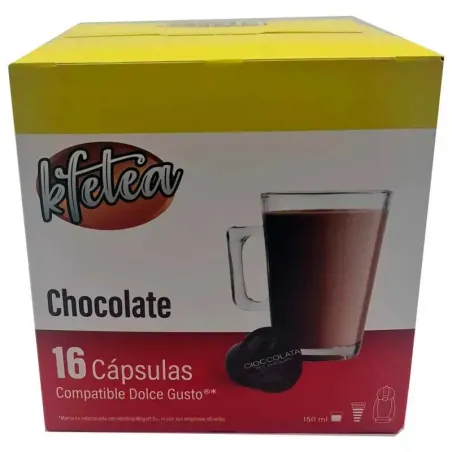 Chocolate compatibles con Dolce Gusto Kfetea 16 cápsulas 16 servicios