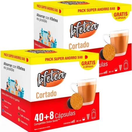 Cortado Kfetea 2 cajas de 48 capsulas compatibles Dolce Gusto