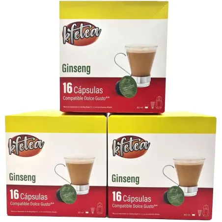 Ginseng Kfetea 3 cajas de 16 capsulas compatibles Dolce Gusto