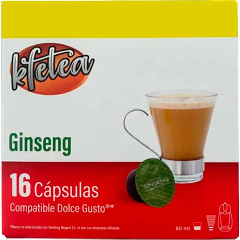 Ginseng compatibles con Dolce Gusto de Kfetea, 16 cápsulas 16 servicios