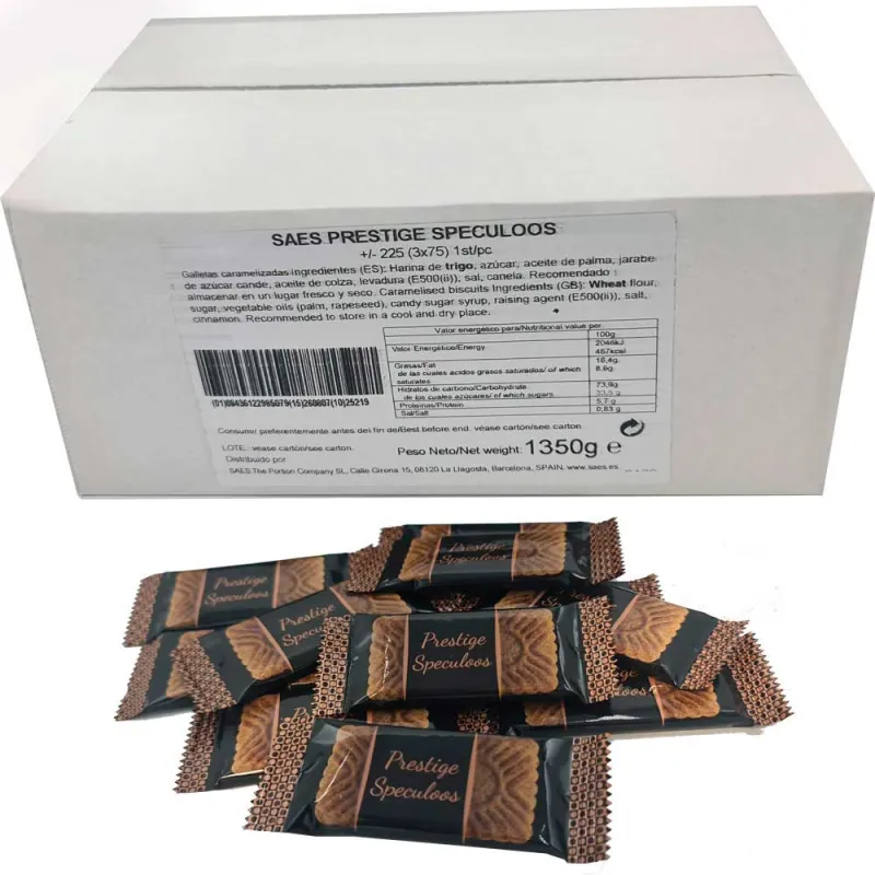Prestige Speculoos SAES 225 galletas caramelizadas individuales para acompañar el café