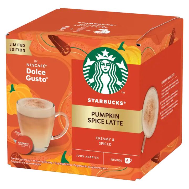 Caja Pumpkin Spice Latte Starbucks Dolce Gusto 12 cápsulas