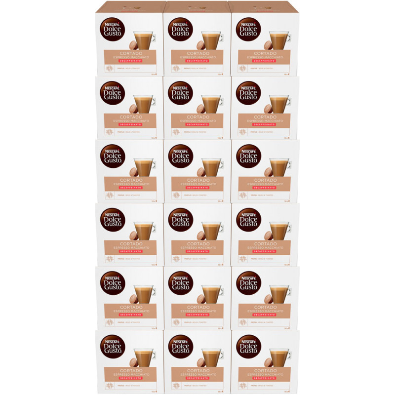 Dolce Gusto Cortado Descafeinado 18x16, 288 cápsulas