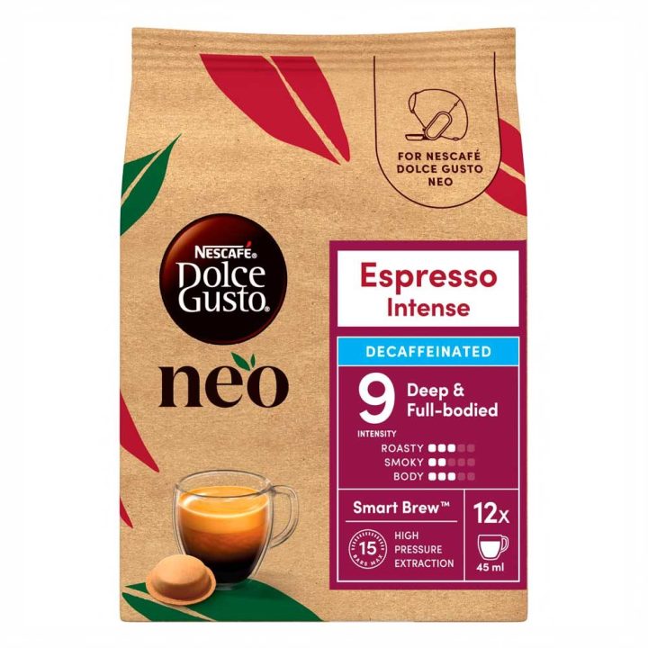 Capsulas Nescafé® Dolce Gusto® NEO Espresso Intenso Descafeinado 12 unidades