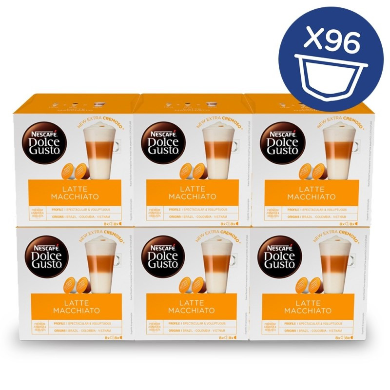 Nescafé Dolce Gusto Latte Macchiatto 6x16, 96 cápsulas