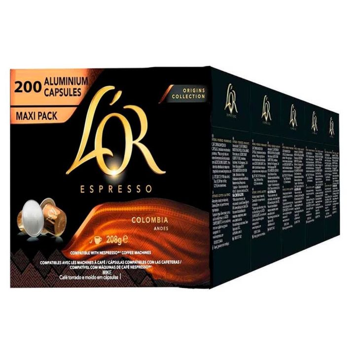 Colombia L'or 200 cápsulas compatibles Nespresso
