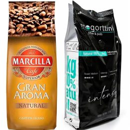 Gran Aroma Natural y Mogorttini Intenso 2 kilos de café en grano