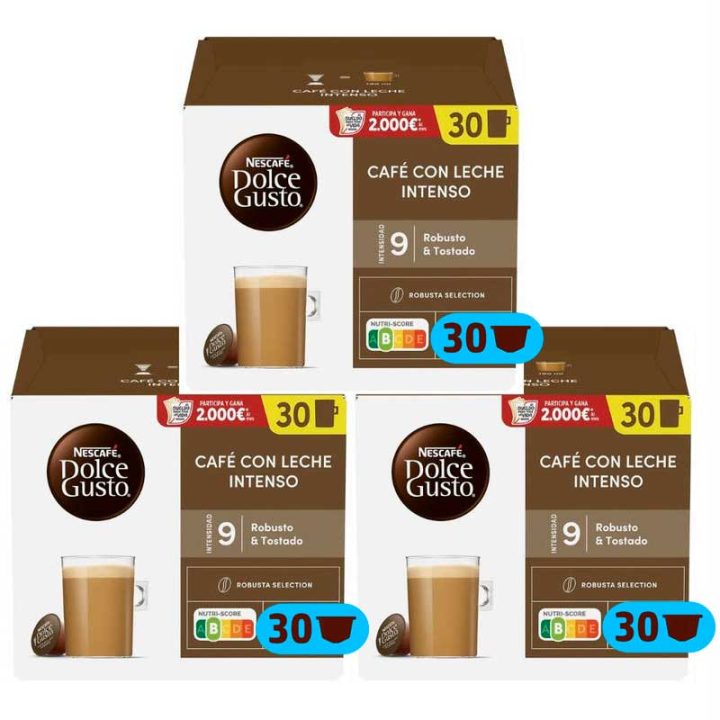 Café au Lait Intenso Dolce Gusto Magnum 90 cápsulas