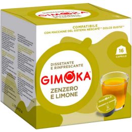 Jengibre y limón 16 Cápsulas Gimoka compatibles con Dolce Gusto