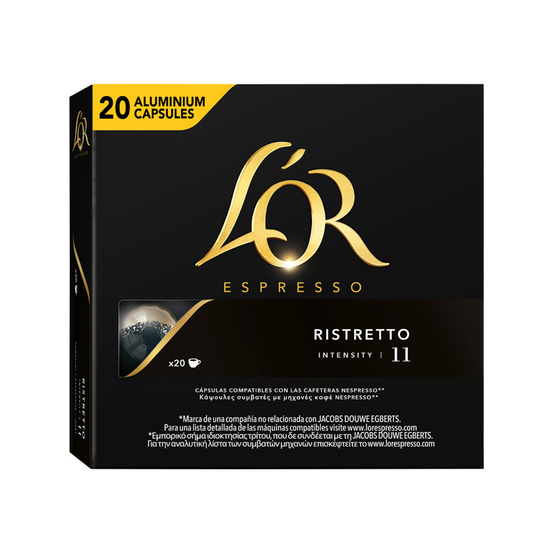 L'OR Espresso Ristretto Compatibles Nespresso® 20 cápsulas