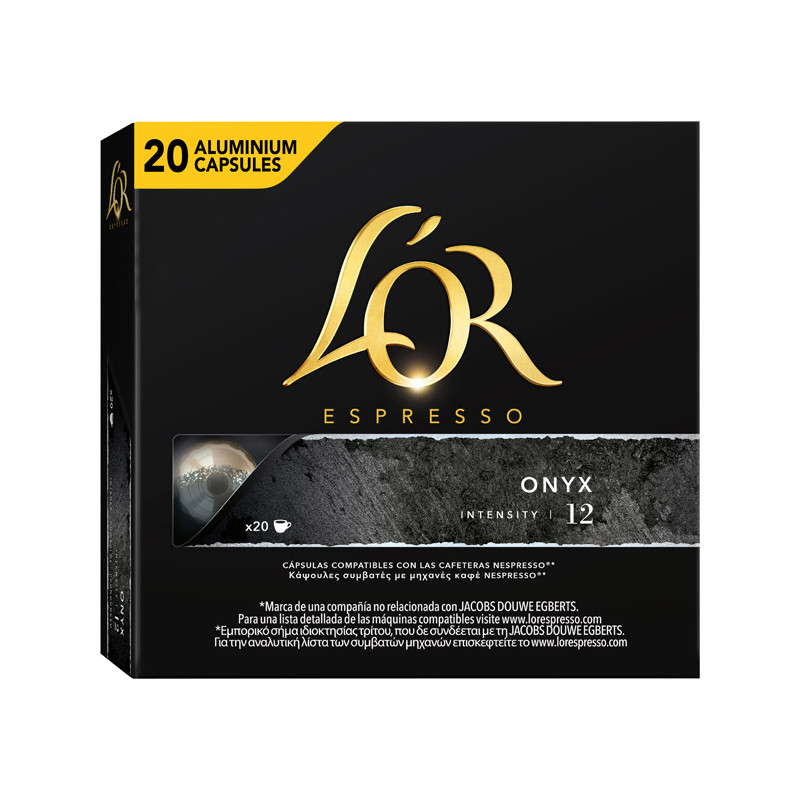 L'OR Espresso Onyx Compatibles Nespresso® 20 cápsulas