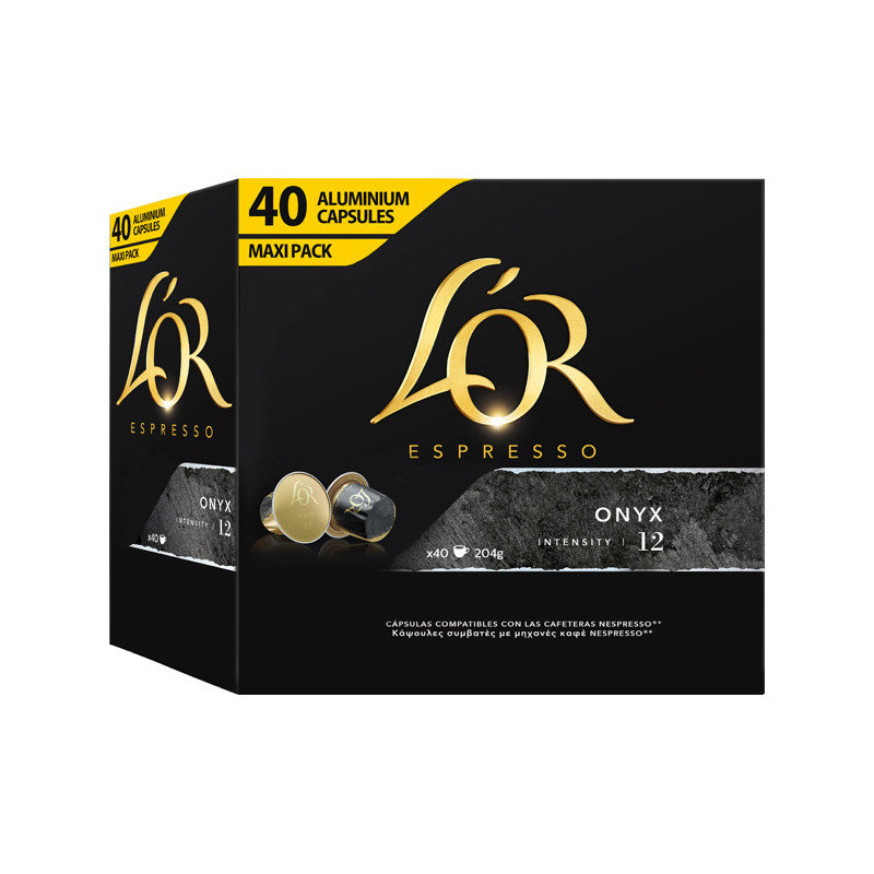L'OR Espresso Onyx Compatibles Nespresso® 40 cápsulas