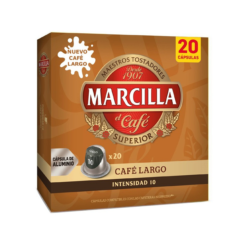 Marcilla Café Largo 20 Cápsulas Compatibles Nespresso®