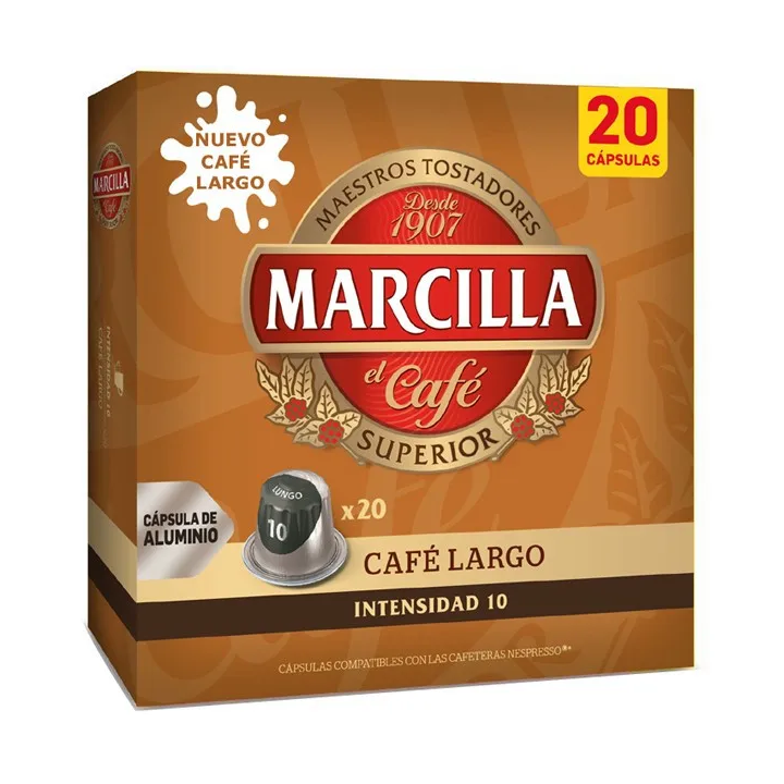 Marcilla Café Largo 20 Cápsulas Compatibles Nespresso®