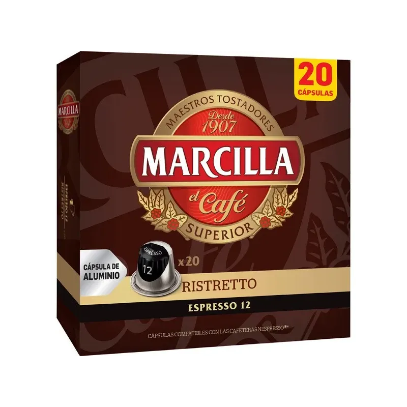 Marcilla Ristretto 20 Cápsulas Compatibles Nespresso®